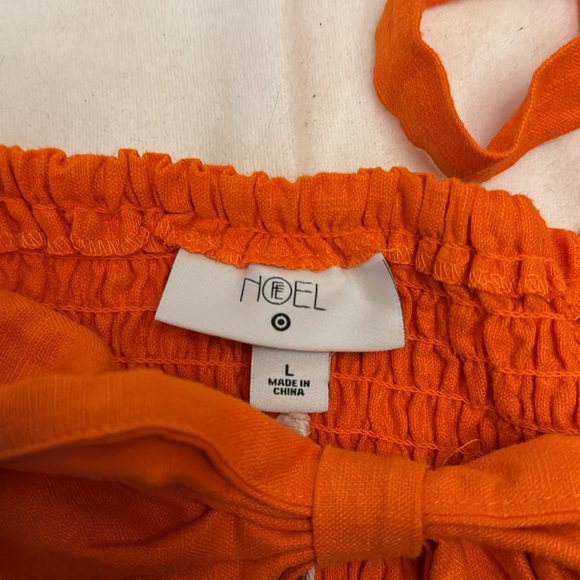 Orange, Fe Noel for Target, Dress. Size Large. Midi. Linen/Rayon Side Pockets - Picture 6 of 12